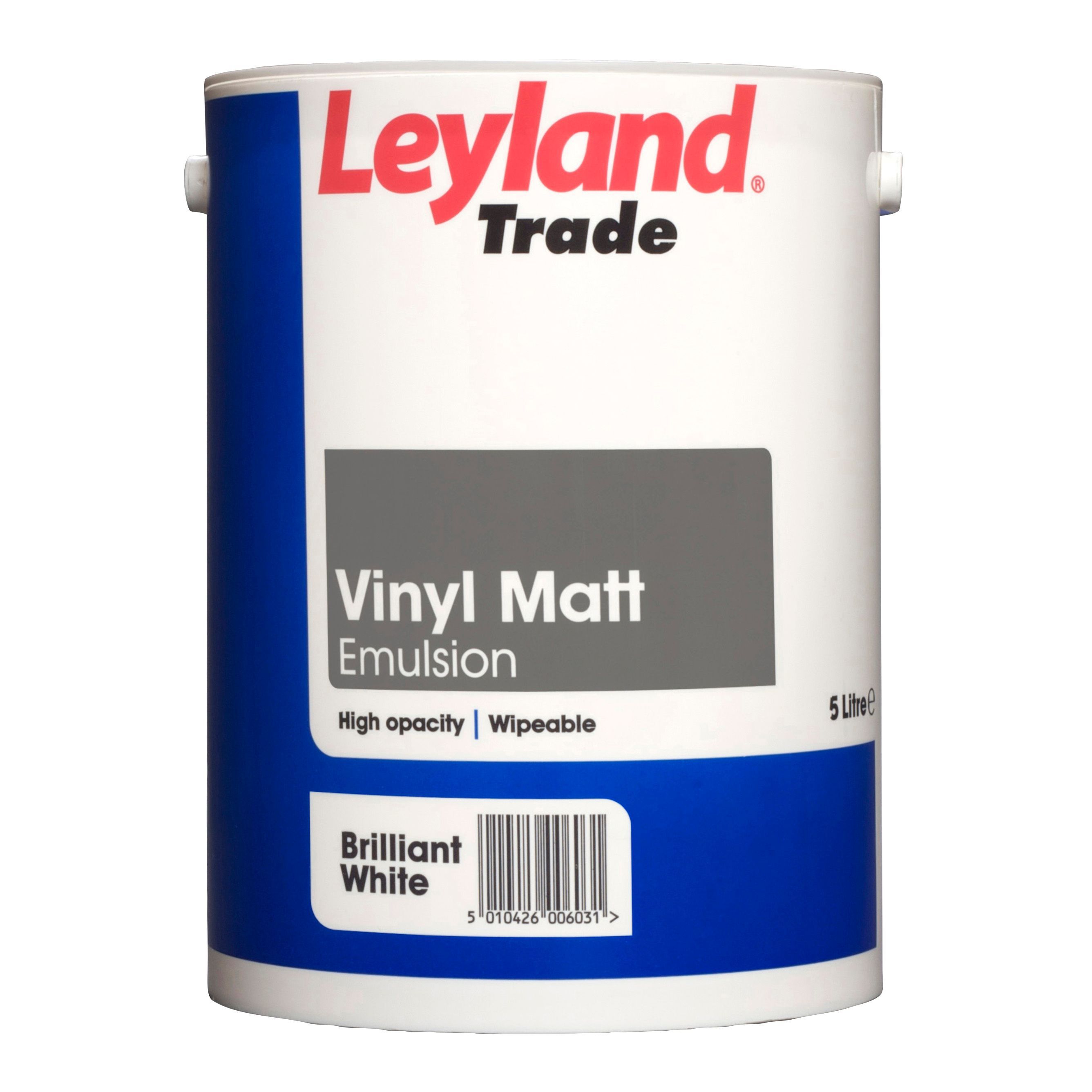 Leyland Trade Tradesman Trade Brilliant white Matt Emulsion paint, 5L Price Comparisons | Compare The Build
