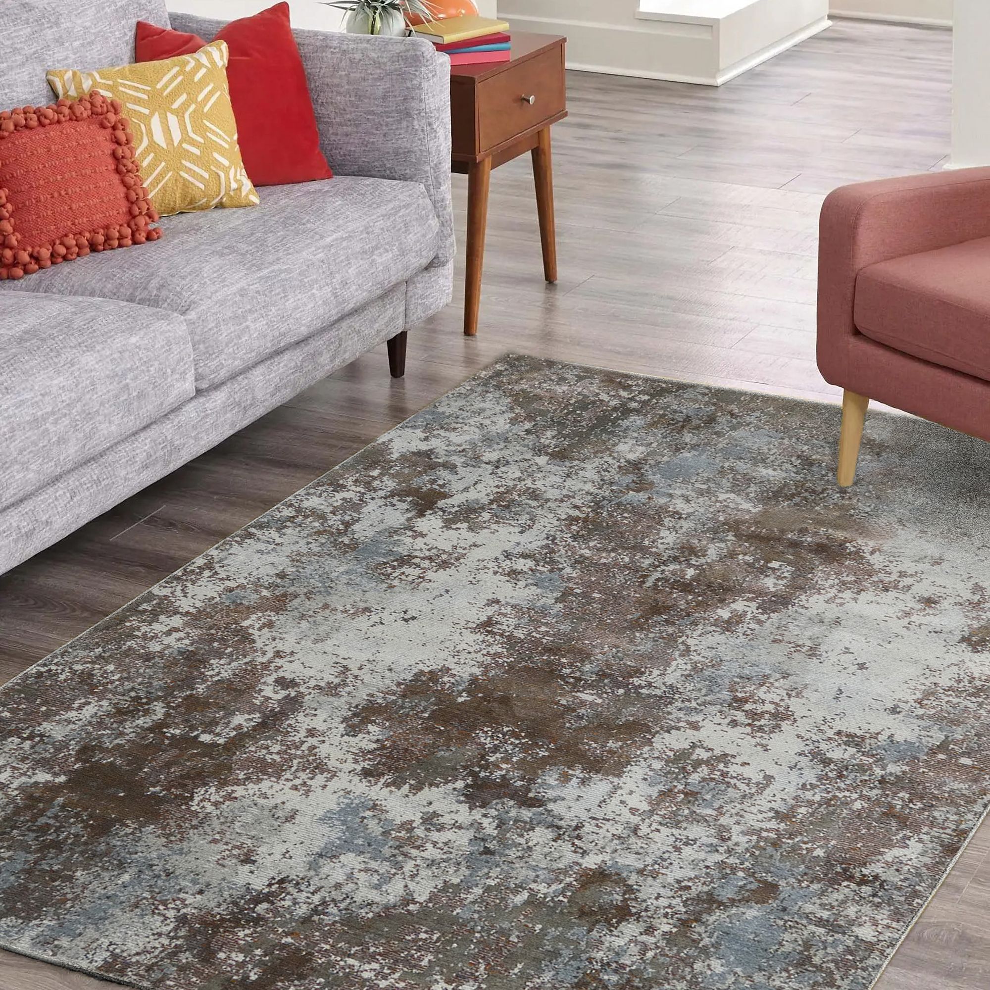Astro Abstract Rust Rug 235Cmx160Cm Price Comparisons | Compare The Build