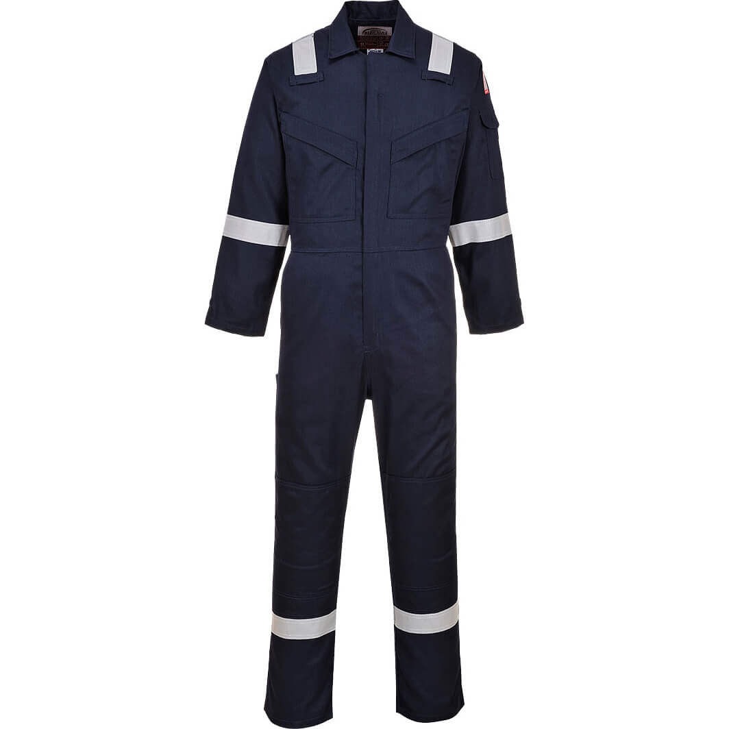 Biz Flame Mens Flame Resistant Lightweight Antistatic Coverall Navy Blue 2XL 34" Price Comparisons | Compare The Build