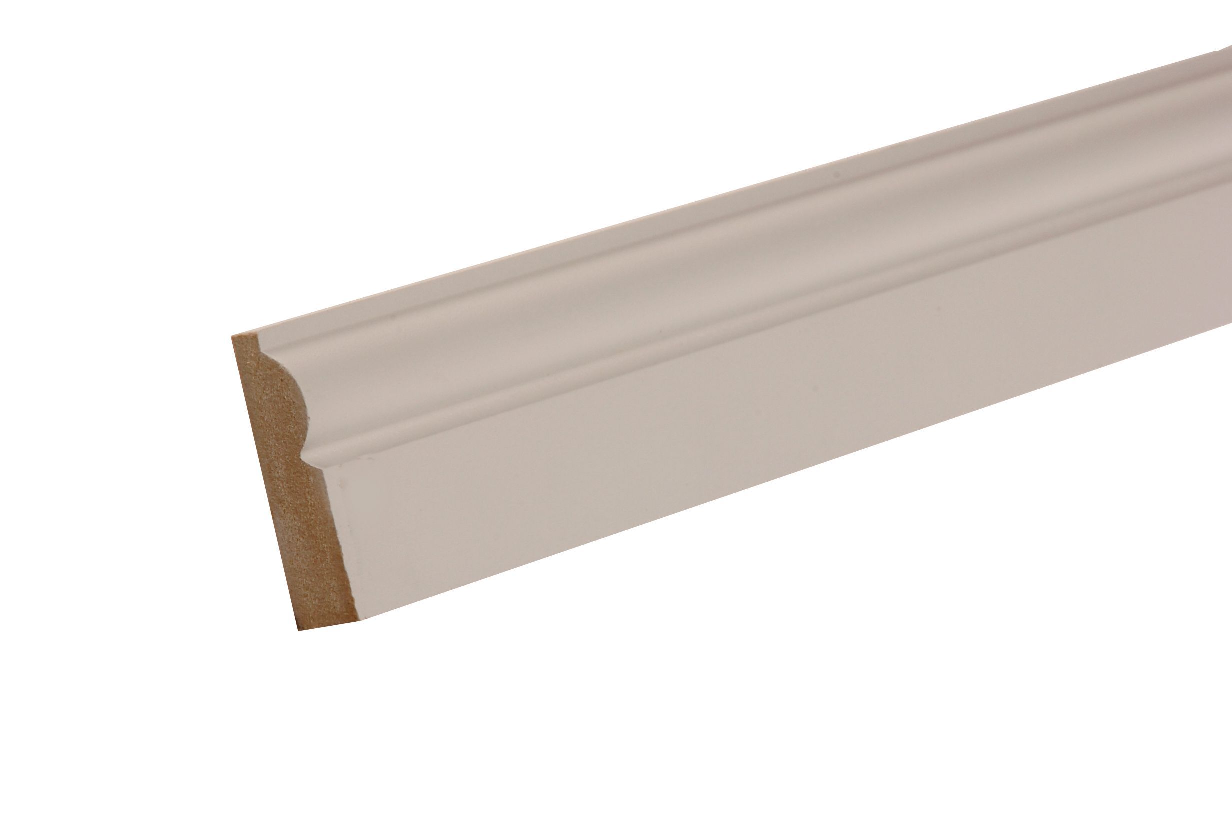 GoodHome Primed White MDF Torus Architrave (L)2.1m (W)69mm (T)18mm | Compare The Build