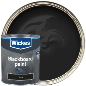 Wickes Blackboard Matt Paint - Matt Black - 750ml Price Comparisons | Compare The Build