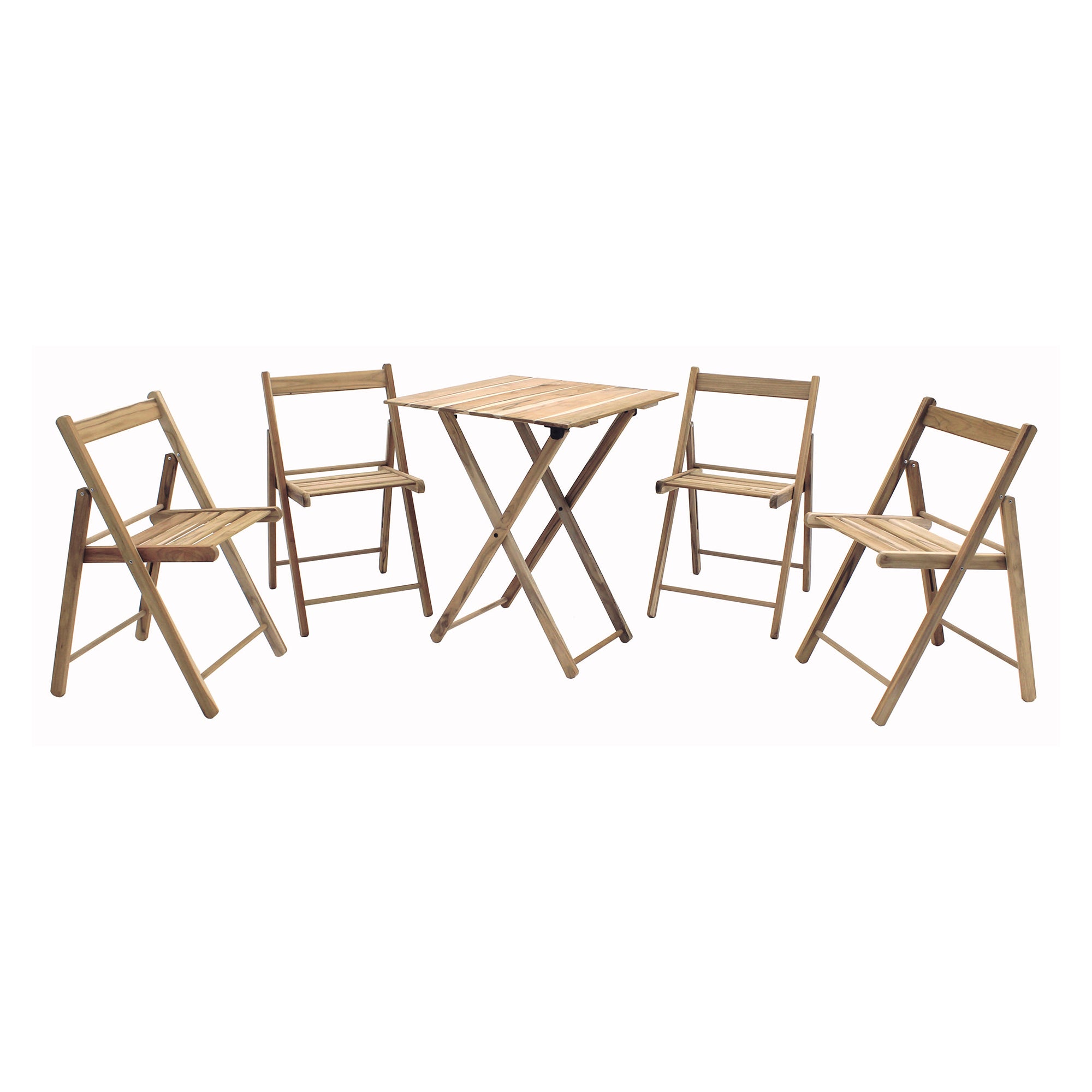 Teak Wood 5 Pcs. Bistro Set Lille Price Comparisons | Compare The Build