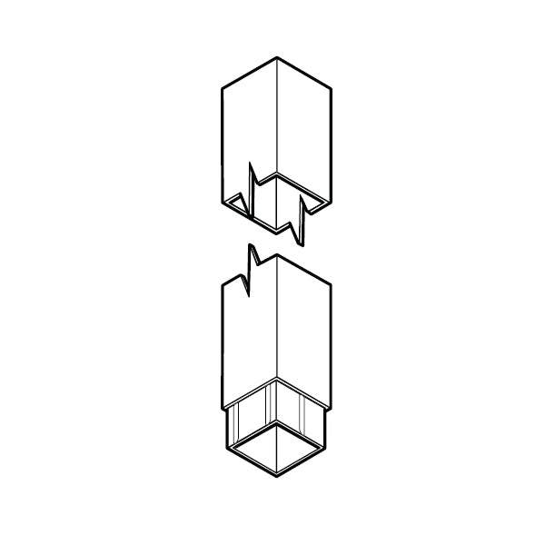 Alumasc Flushjoint Rectangular Downpipe 3m x 100mm x 75mm - Anthracite Grey Aluminium CP43/3MA/PPC/7016 Price Comparisons | Compare The Build