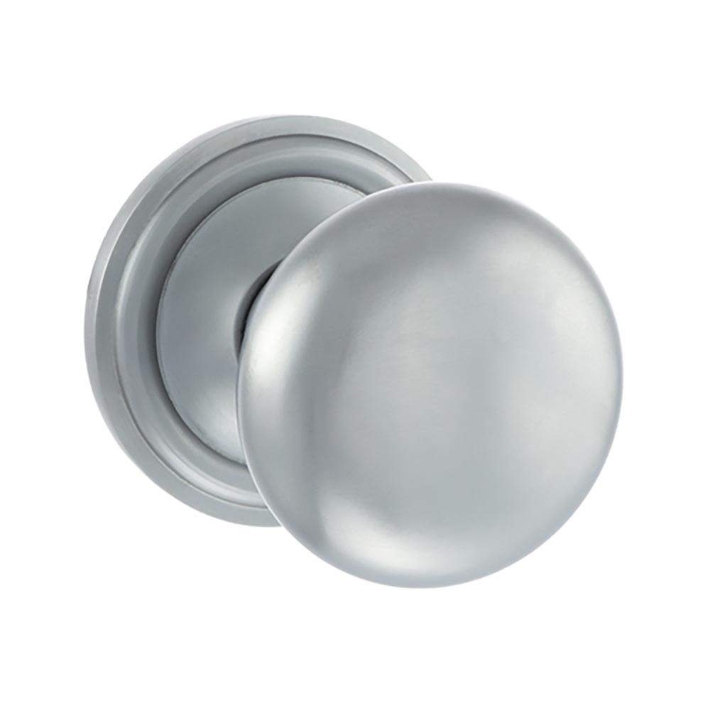 Atlantic Old English Harrogate Solid Brass Mushroom Mortice Knob on Concealed Fix Rose - Satin Chrome Atlantic UK OE58MMKSC Price Comparisons | Compare The Build