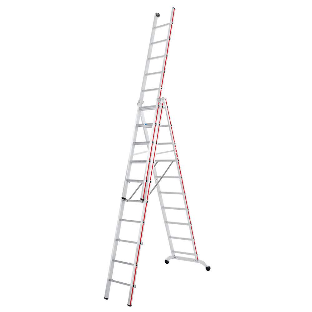 Hymer Red Line Industrial 3 Section Combination Ladder 3.02m - 7.22m 604730 Price Comparisons | Compare The Build