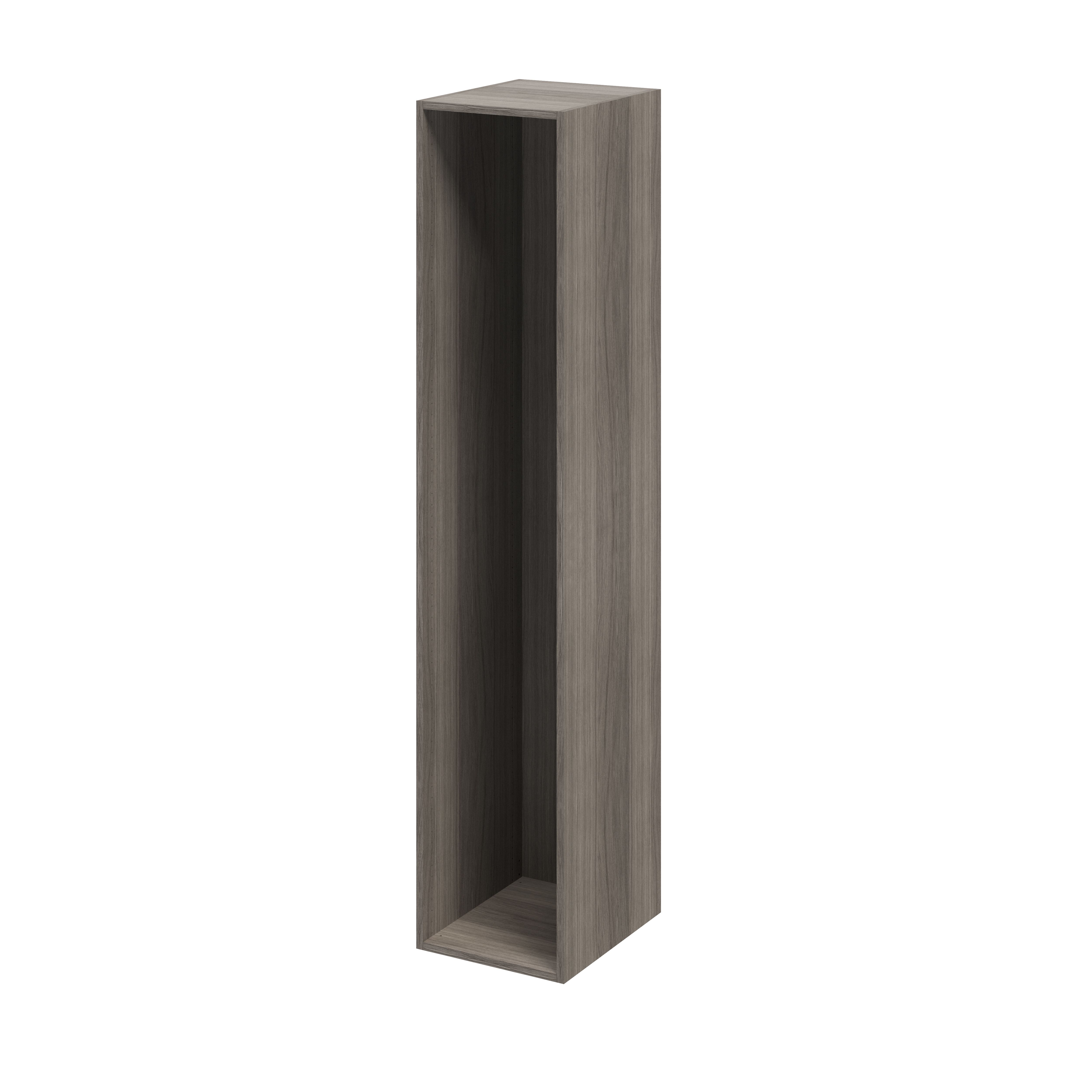 GoodHome Atomia Grey Oak Effect Modular Furniture Cabinet, (H)1875mm (W)375mm (D)450mm Price Comparisons | Compare The Build