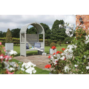 Rowlinson Modena Slatted Garden Arbour - 1340 x 800mm Price Comparisons | Compare The Build