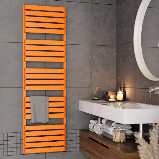 Terma Warp T One Electric Towel Rail Matt Orange 1695 x 500mm Price Comparisons | Compare The Build