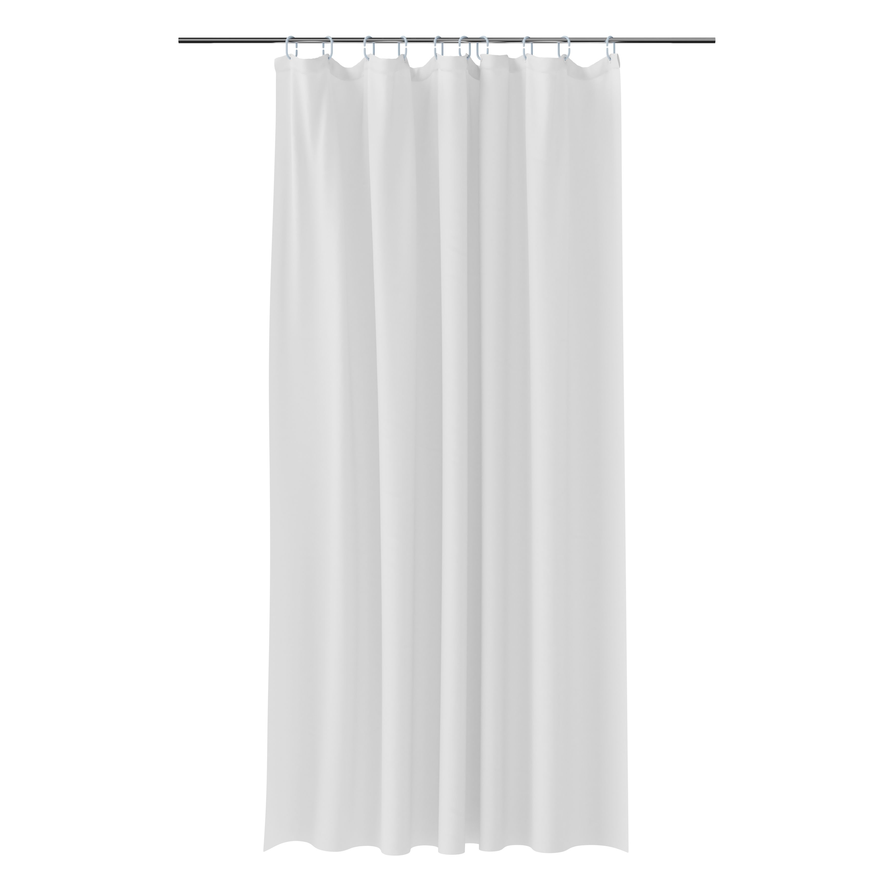 GoodHome Glomma White Plain Shower Curtain (L)2000mm Price Comparisons | Compare The Build