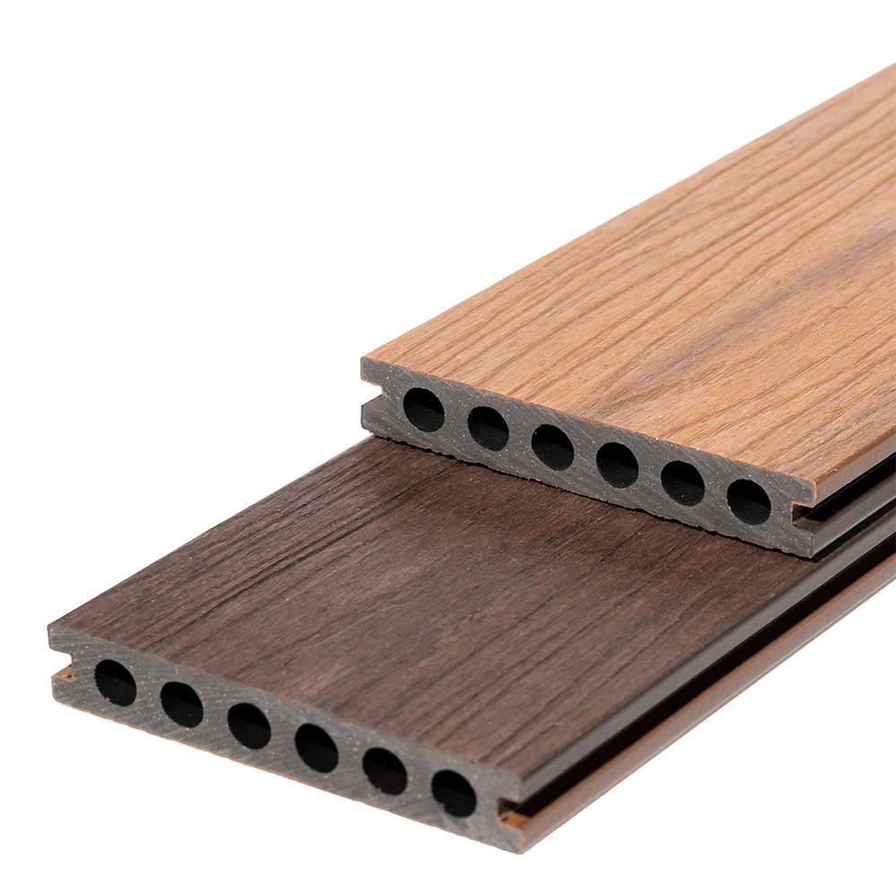 RynoTerraceDeck Signature Reversible Teak/Mahogany Decking Board - 3000mm Composite 57.1000 Price Comparisons | Compare The Build