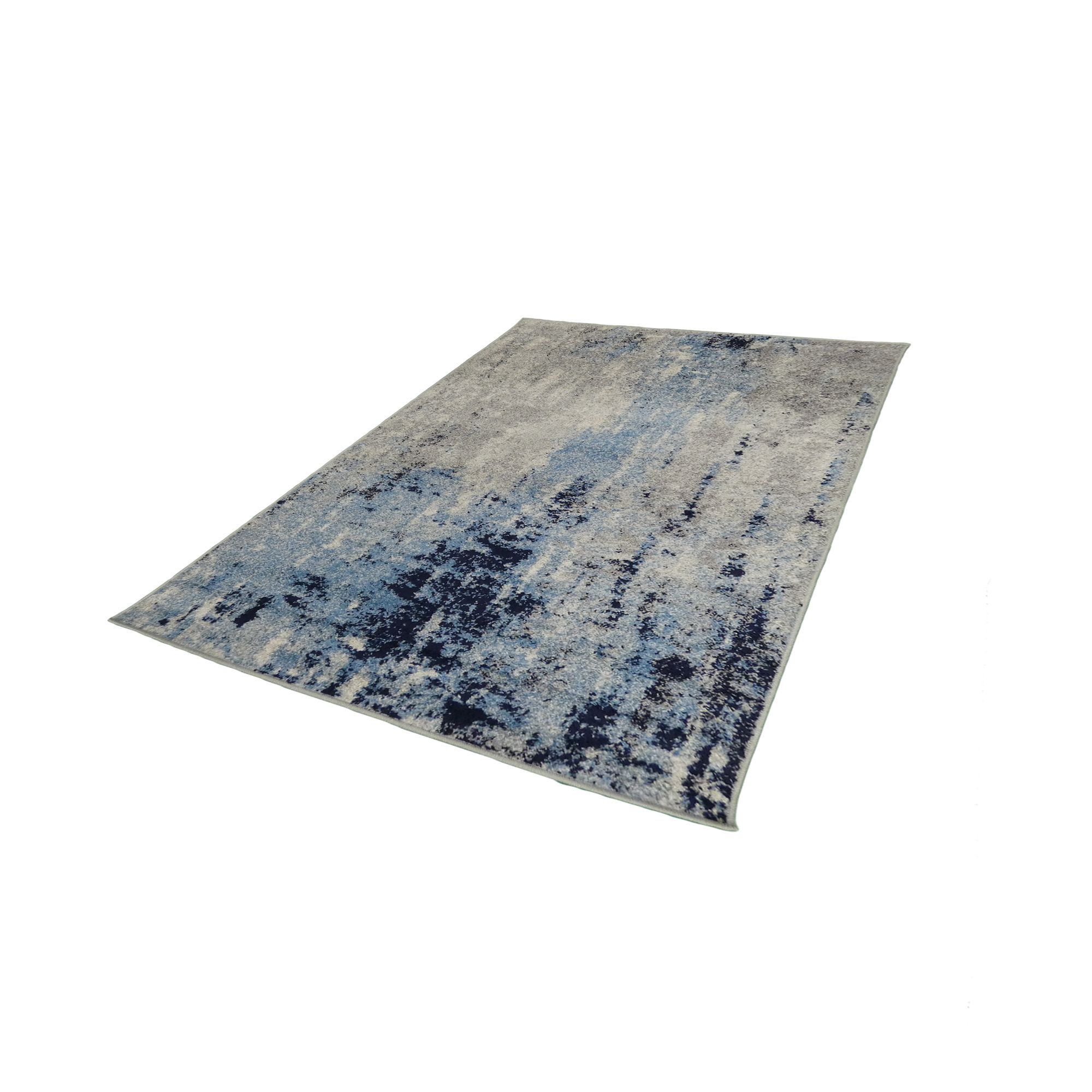 Gilbert Abstract Blue & Grey Rug 150Cmx80Cm Price Comparisons | Compare The Build