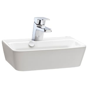 Wickes Emma 1 Tap Hole Wall Hung Square Bathroom Basin - 420mm Price Comparisons | Compare The Build