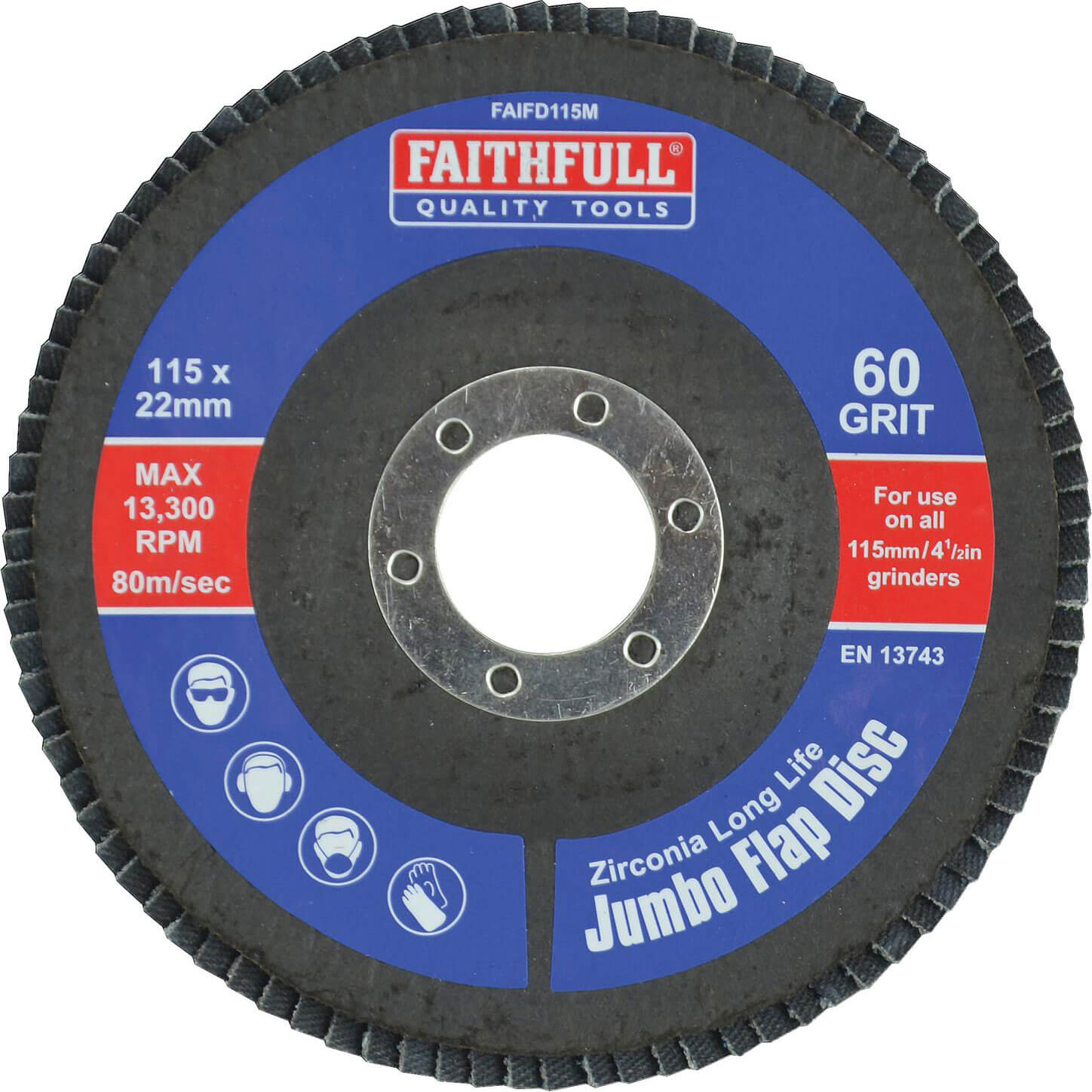 Faithfull Zirconium Abrasive Flap Disc 115mm Medium Price Comparisons | Compare The Build