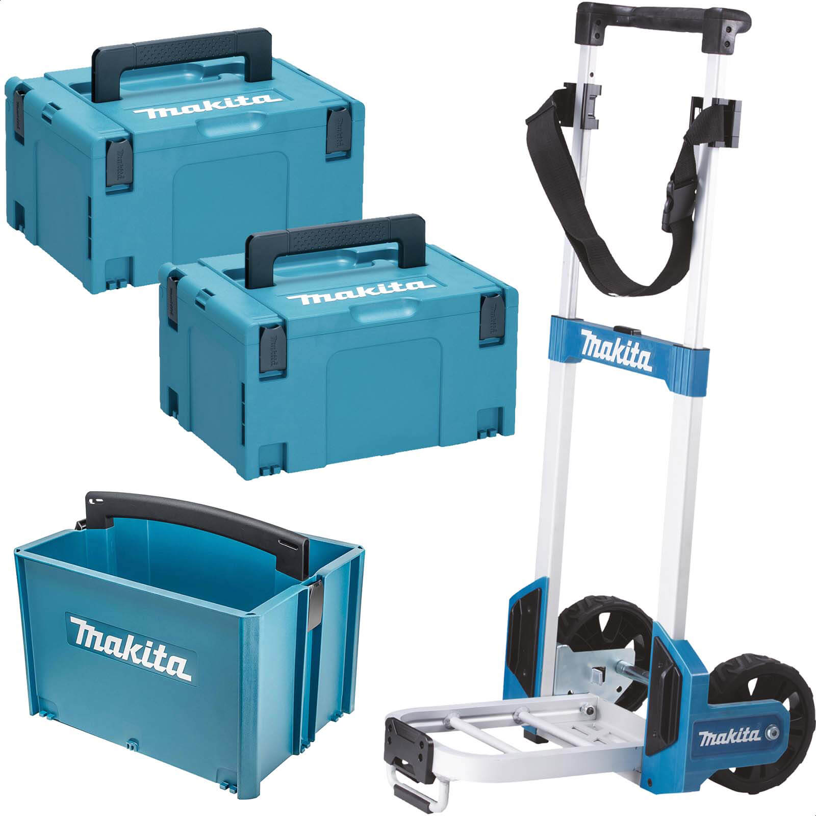 Makita 2 Piece 821551-8 MakPac Connector Stackable Power Tool Case Set, Case Trolley and Tote Price Comparisons | Compare The Build