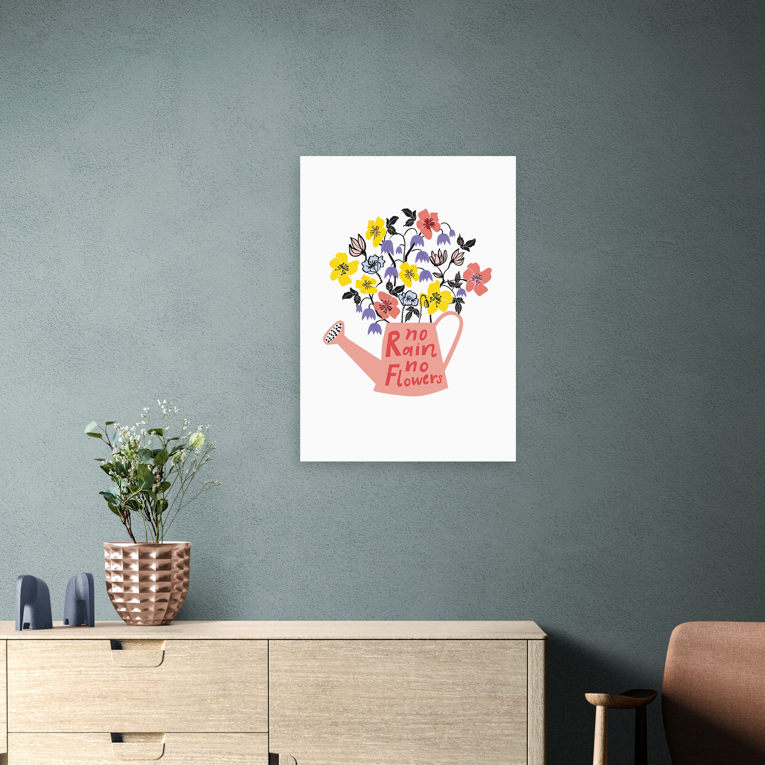 East End Prints No Rain No Flowers Framed Print MultiColoured Price Comparisons | Compare The Build