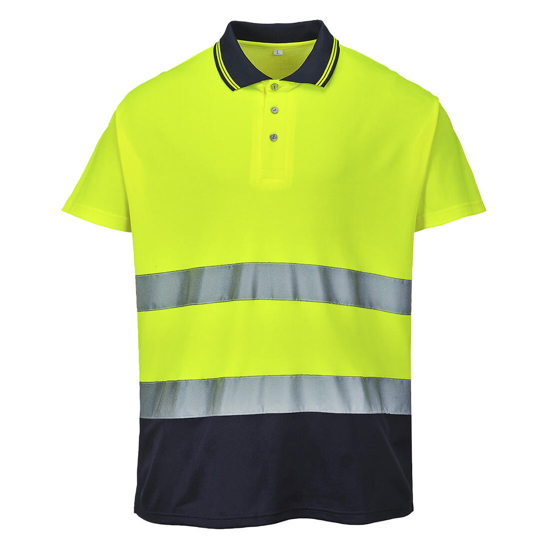 Portwest Mens Class 2 Hi Vis Cotton Comfort Polo Shirt Yellow / Navy S Price Comparisons | Compare The Build