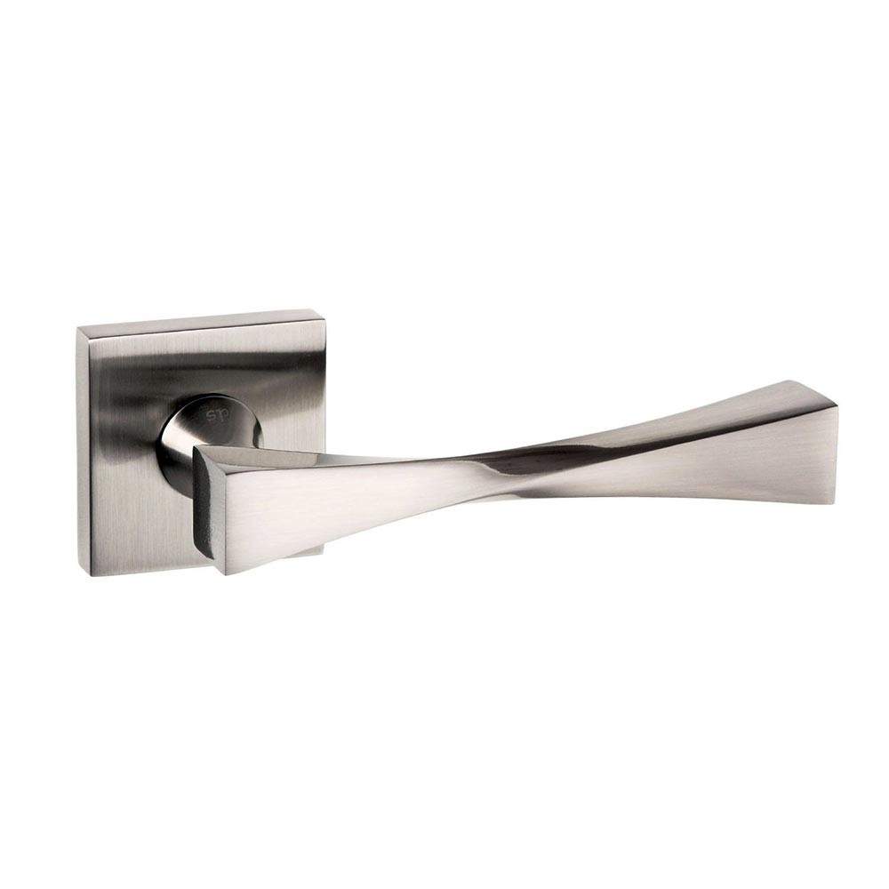 Atlantic Senza Pari Guido Designer Lever on Flush Square Rose - Satin Nickel Atlantic UK SP190SN | Compare The Build