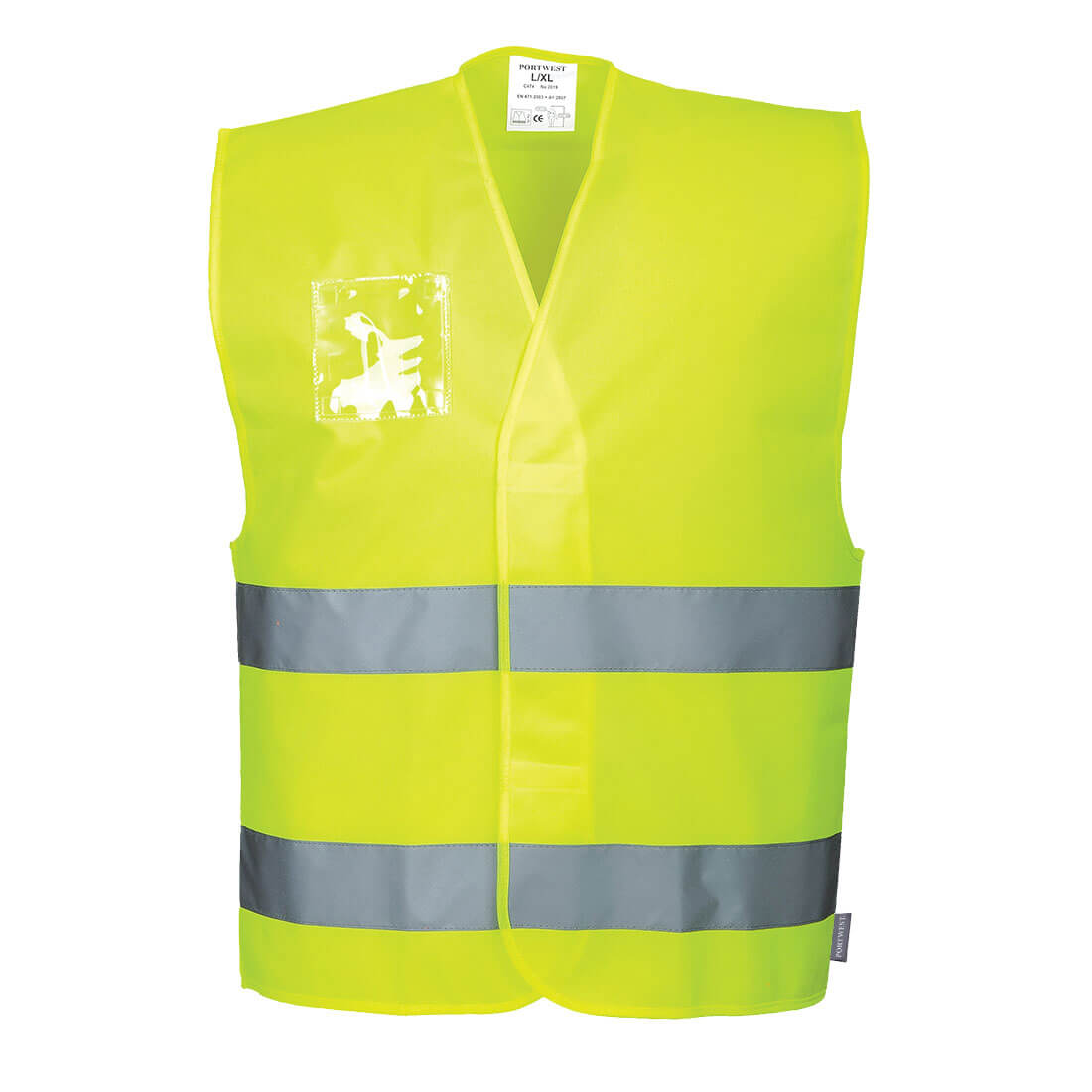 Portwest Dual ID Holder Class 2 Hi Vis Waistcoat Yellow L / XL Price Comparisons | Compare The Build