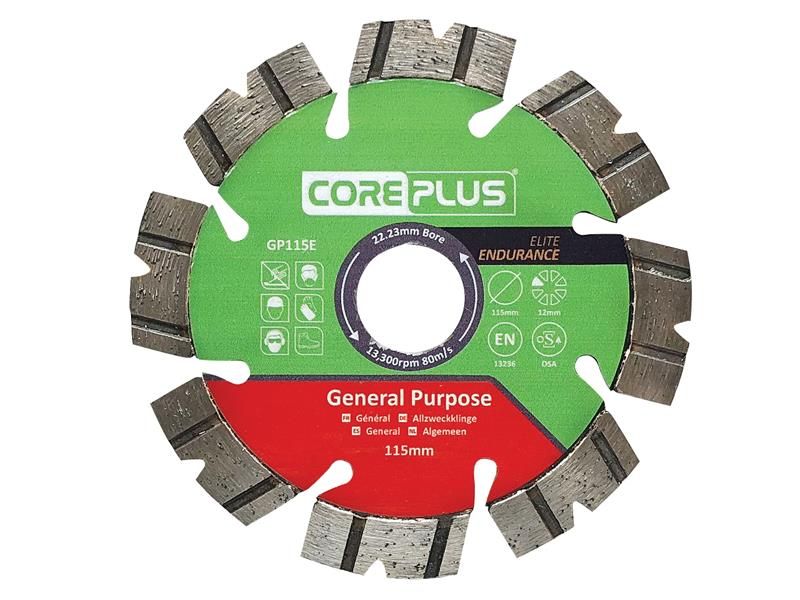 CorePlus CORDBGP115E GP115E Elite General-Purpose Diamond Blade 115mm Price Comparisons | Compare The Build