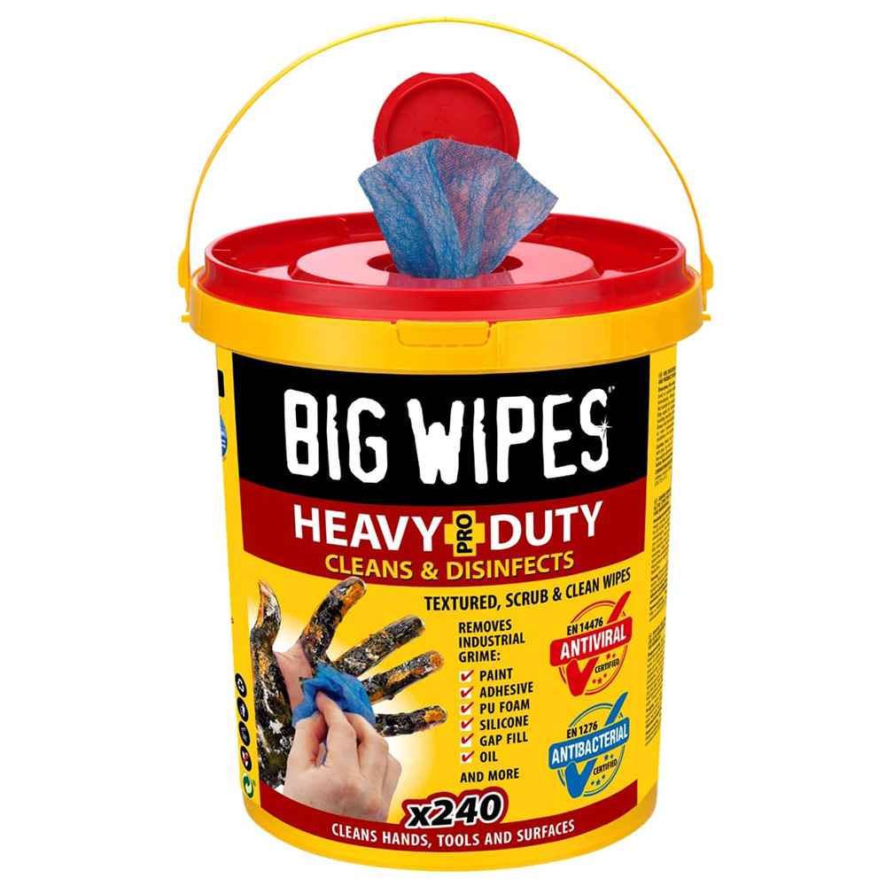 Big Wipes Antiviral Heavy-Duty Pro+ Bucket 240 Wipes Price Comparisons | Compare The Build