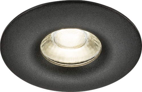 KnightsBridge Odina Single Fixed Round Downlight Black | Compare The Build