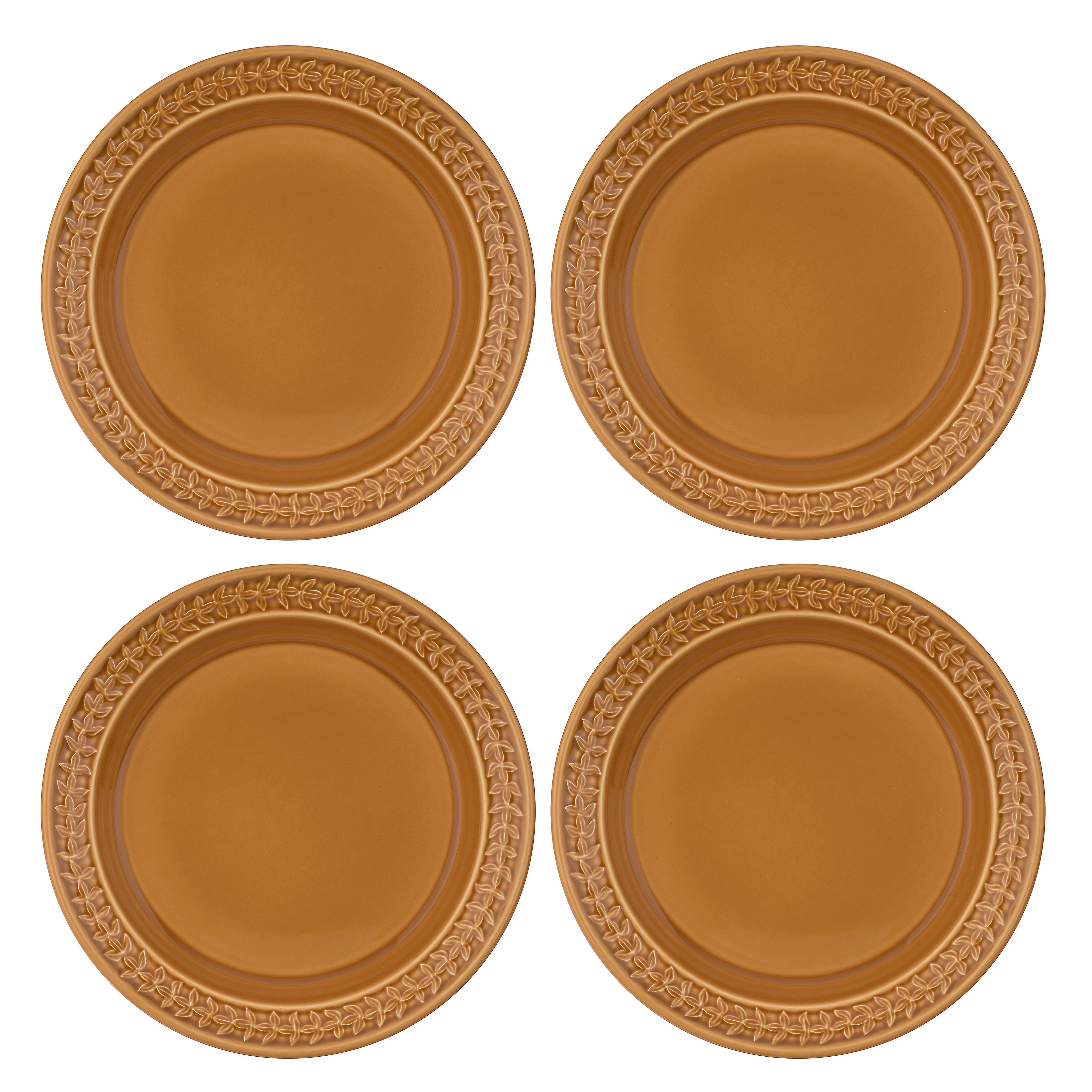 Portmeirion Set of 4 Botanic Garden Harmony Dinner Plates Amber | Compare The Build