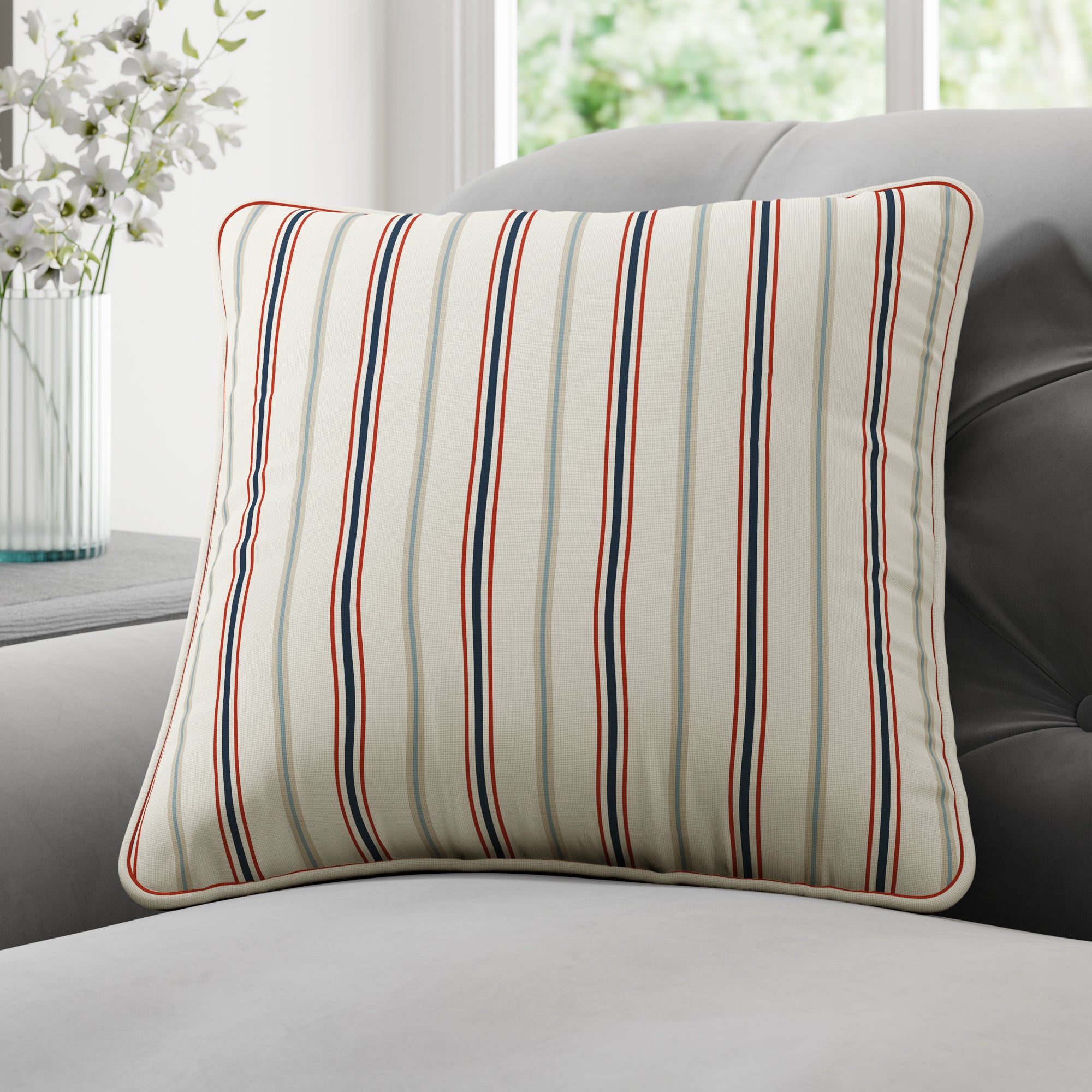 Coastal Salcombe Stripe Made to Measure Cushion Cover Salcombe Stripe Multi Price Comparisons | Compare The Build