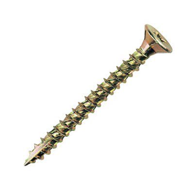 Turbogold Pz Flat Countersunk Yellow-Passivated Carbon Steel Multipurpose Screw (Dia)3.5mm (L)16mm, Pack Of 200 Price Comparisons | Compare The Build