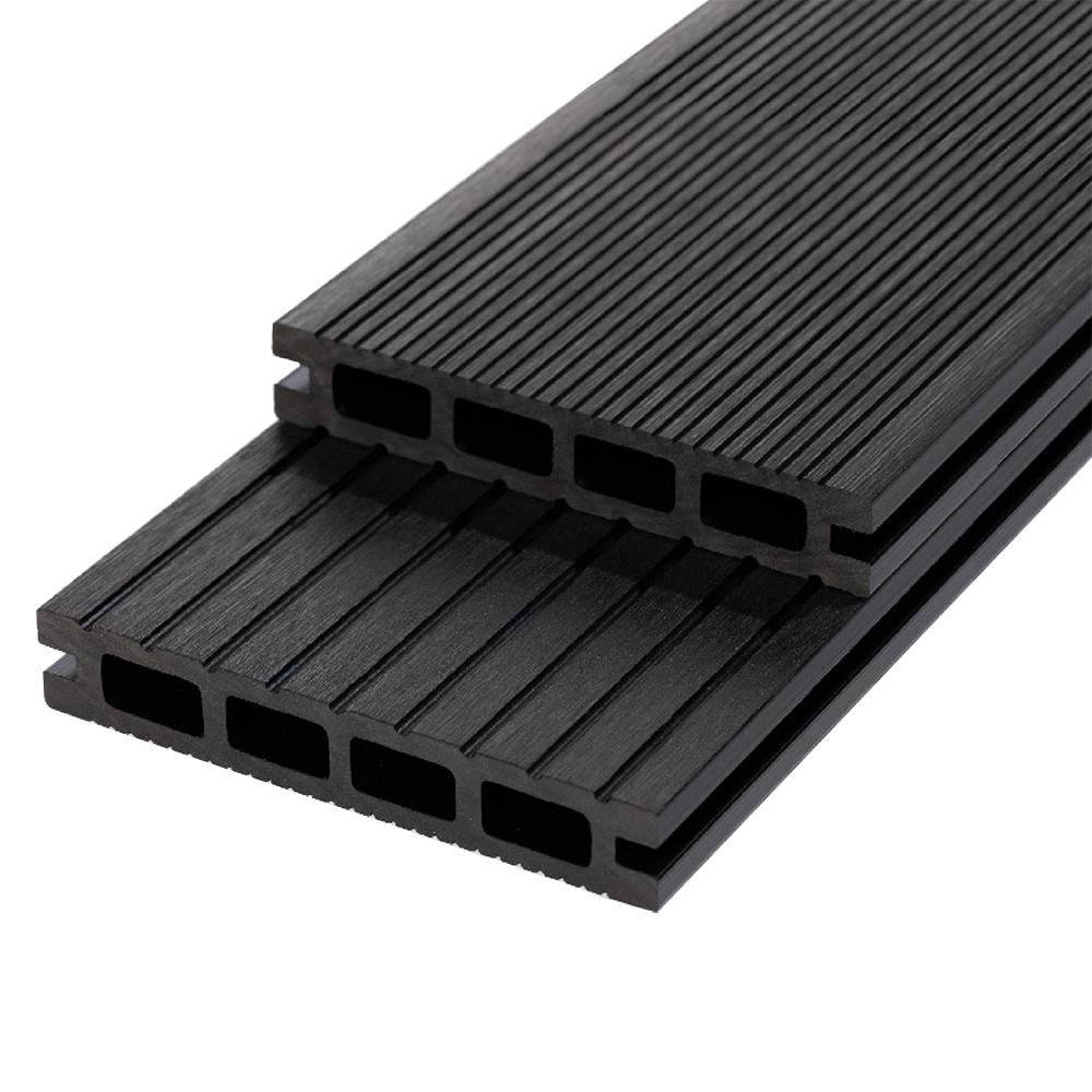 RynoTerraceDeck Classic Reversible Grooves Charcoal Decking Board - 3000mm Composite 57.2003 Price Comparisons | Compare The Build