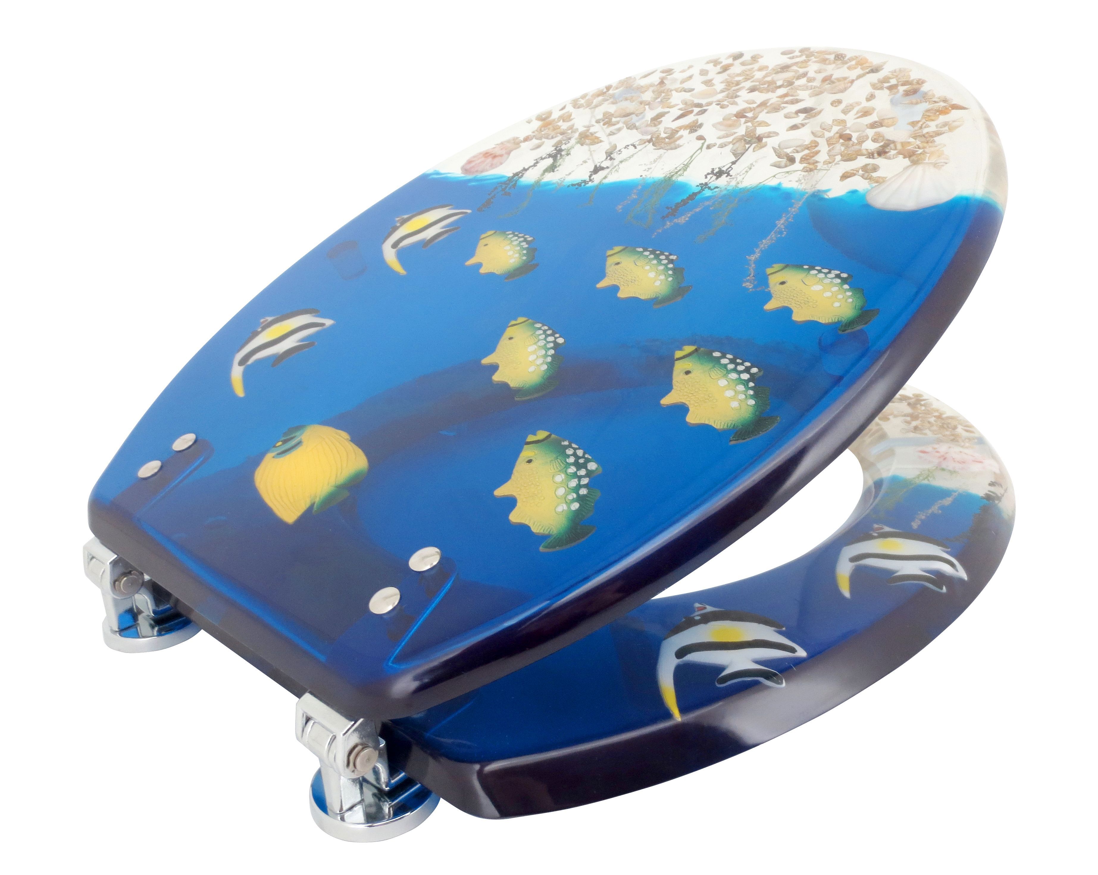 Tropic Multi Coloured Tropical Fish Toilet Seat Price Comparisons | Compare The Build