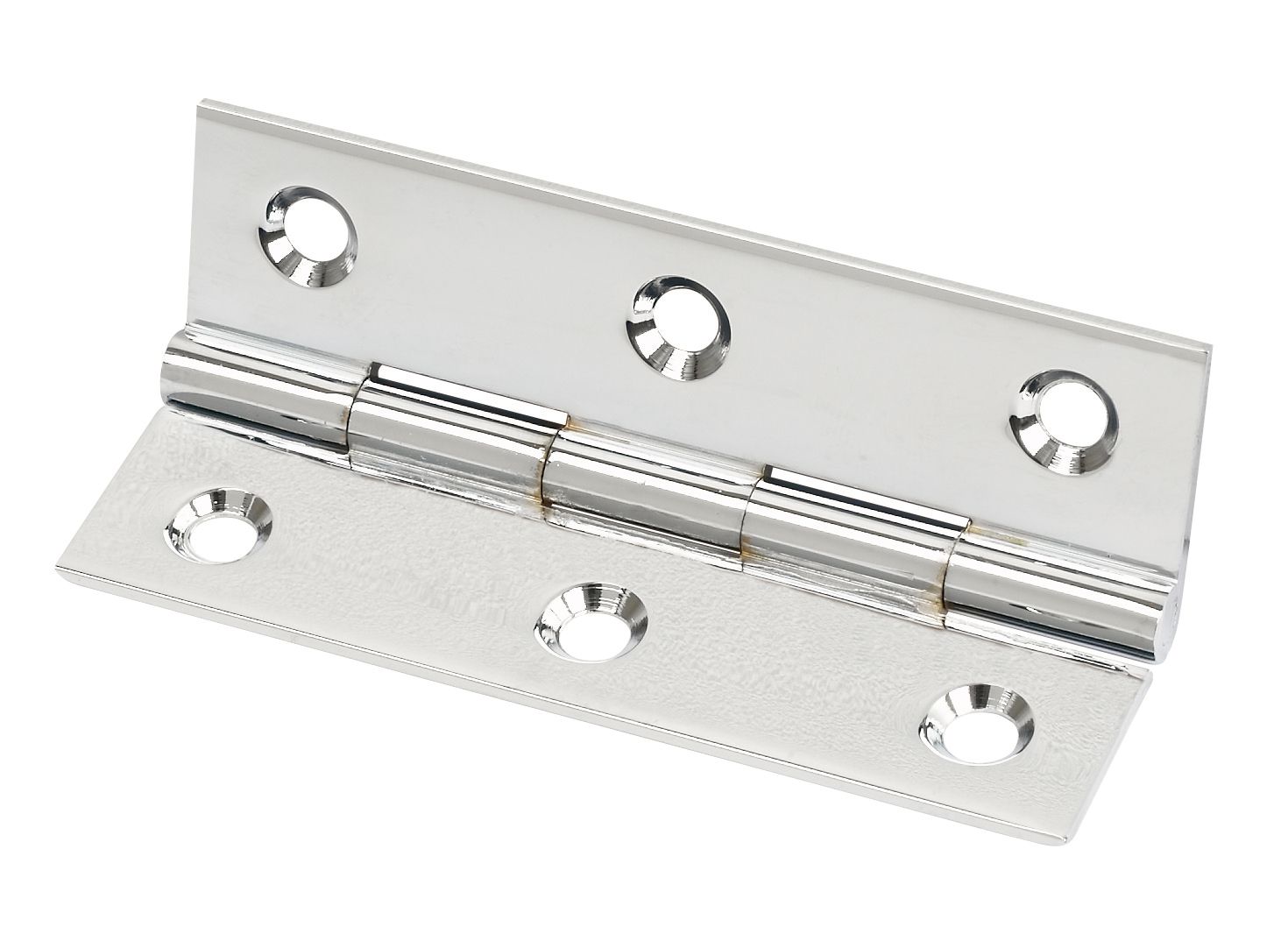 Polished Chrome Effect Brass Door Hinge (L)76mm, Pack Of 2 Price Comparisons | Compare The Build