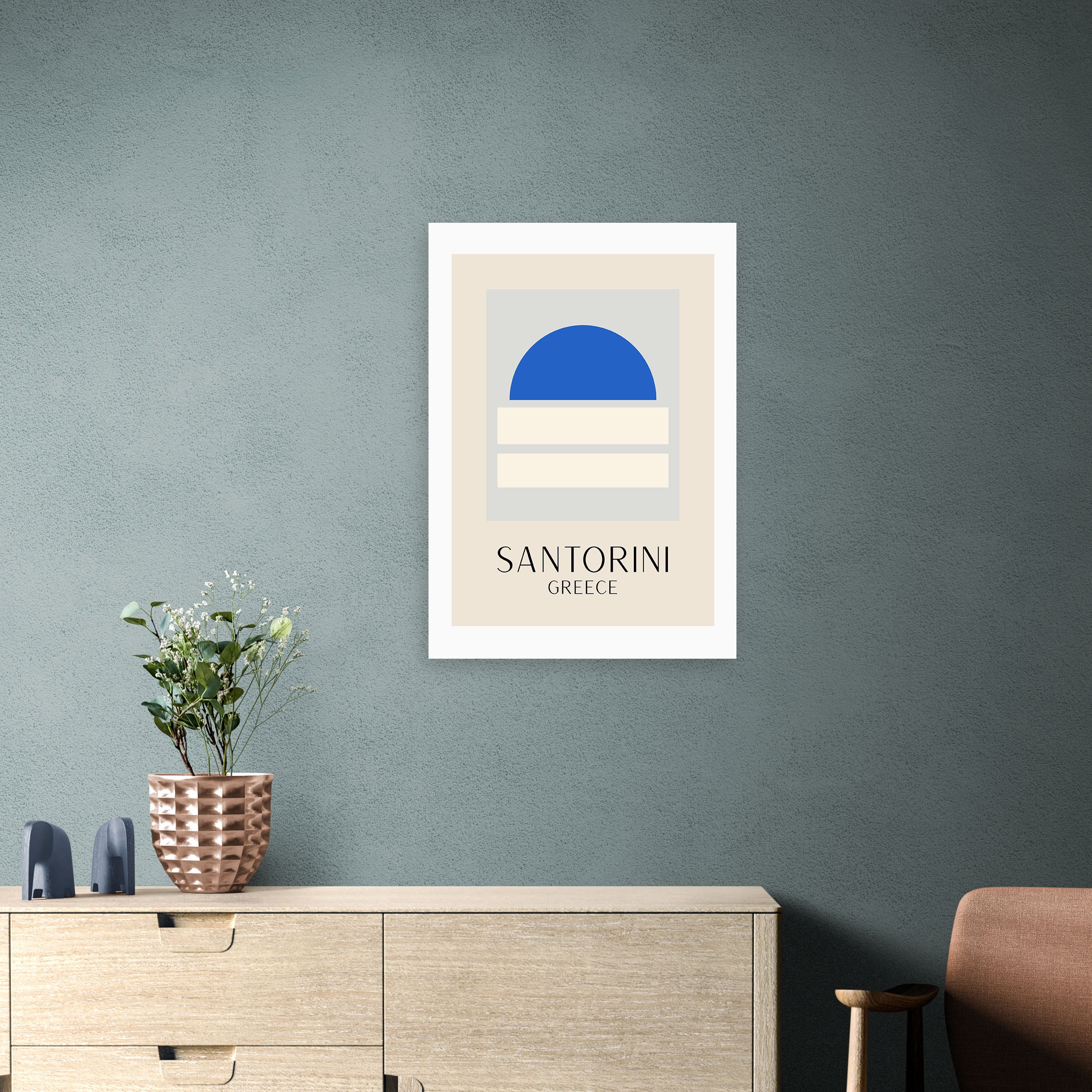 East End Prints Santorini Print Blue Price Comparisons | Compare The Build