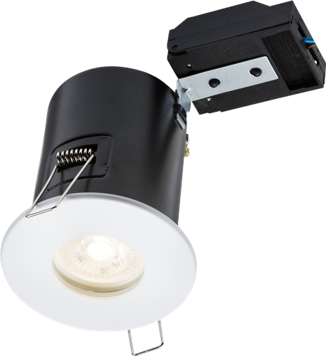 KnightsBridge 230V IP65 Fixed GU10 Fire-Rated Downlight - White | Compare The Build