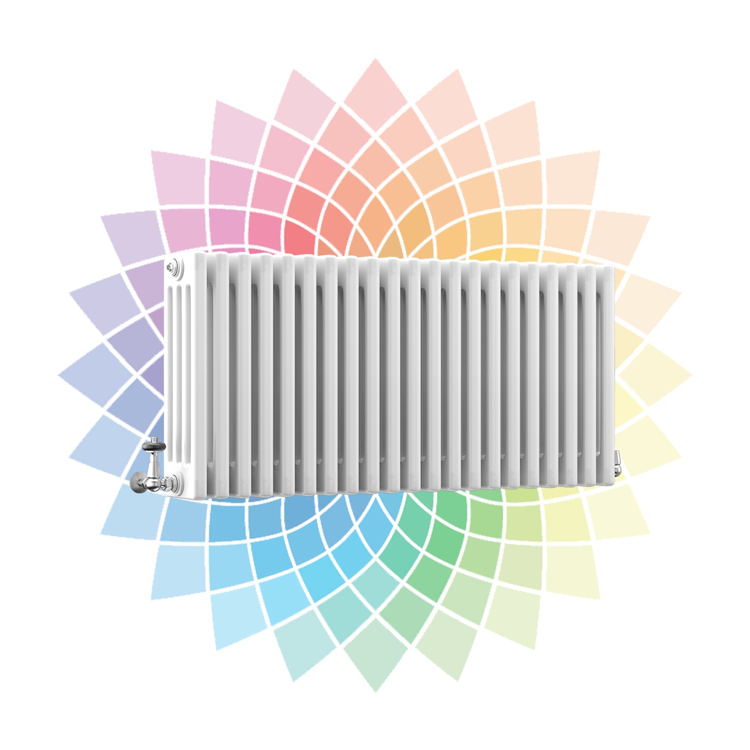 DQ Modus 4 Column Horizontal Radiator, Custom Colour, 500mm x 622mm Price Comparisons | Compare The Build