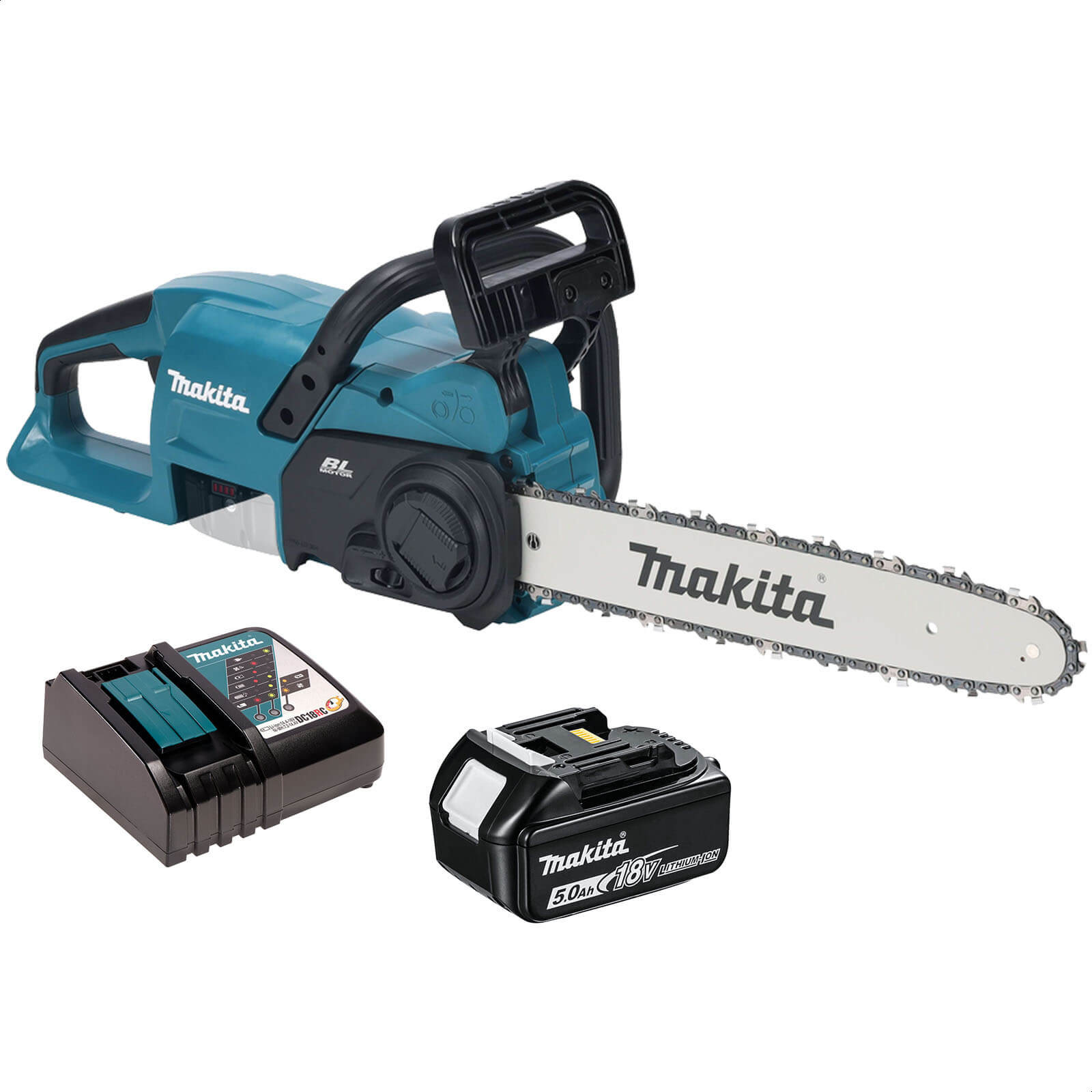 Makita DUC357 18v LXT Cordless Brushless Chainsaw 350mm 1 x 5ah Li-ion Charger Price Comparisons | Compare The Build