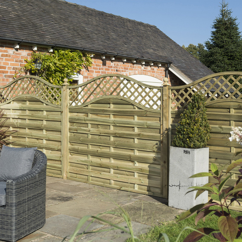 Rowlinson Grosvenor Fence Panel 6' x 6' - 180cm (h) x 180cm (w) x 4cm (d) (3 Pack) in Natural Timber Price Comparisons | Compare The Build