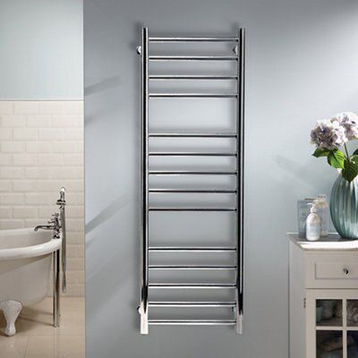 Heating Style Milton Silver Towel Warmer (W)500mm X (H)1000mm Price Comparisons | Compare The Build