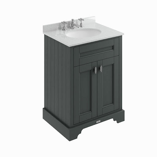 BC Designs Victrion Freestanding Traditional Vanity Unit & Grey Basin 600mm 3TH - Dark Grey Price Comparisons | Compare The Build