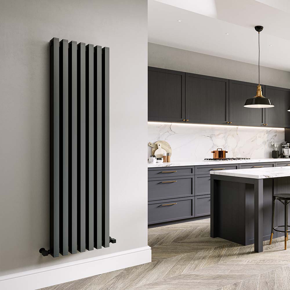 Trade Direct Quad Aluminium Column Vertical Radiator, Anthracite, 1800mm x 390mm Price Comparisons | Compare The Build