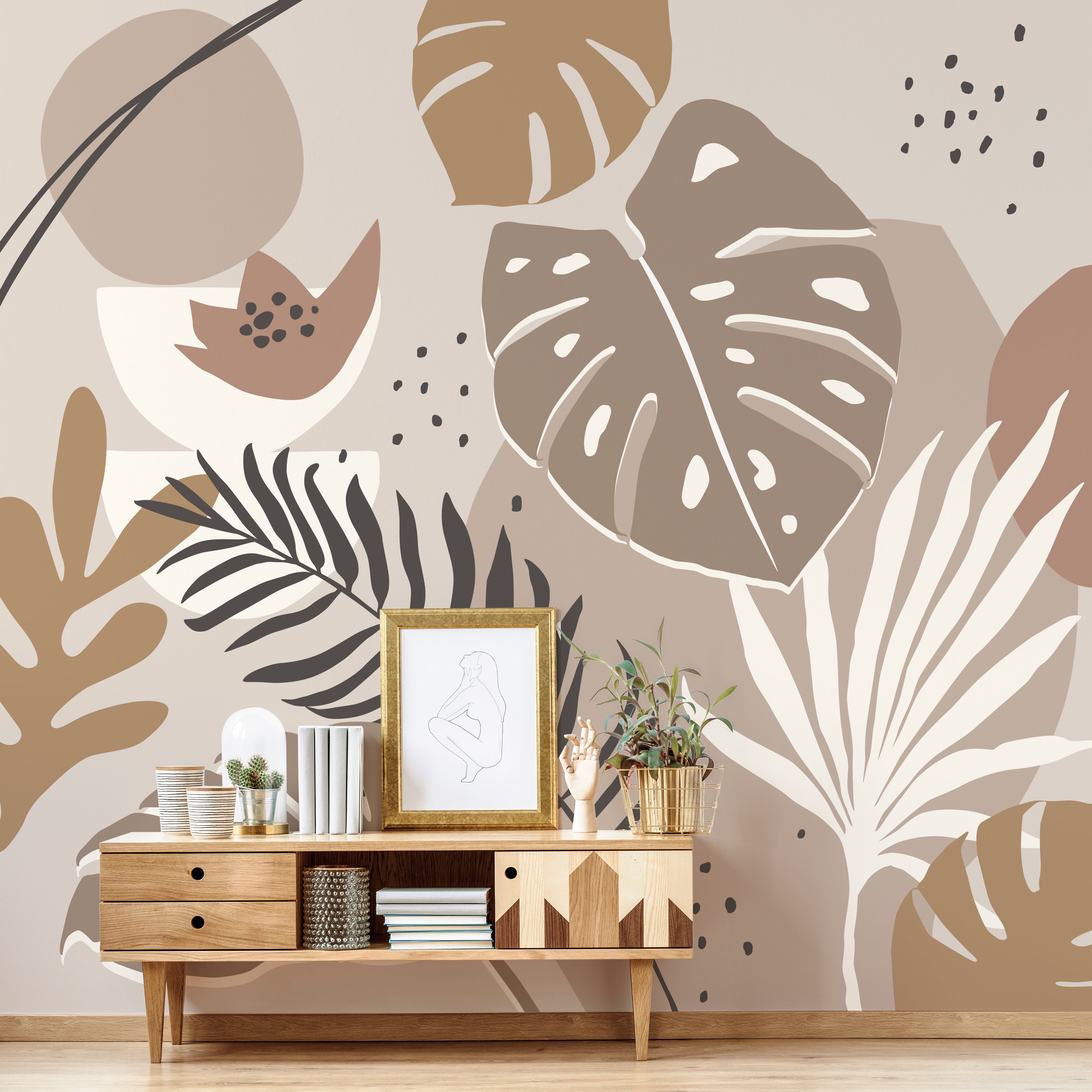 Tropical Abstract Mural Natural Price Comparisons | Compare The Build