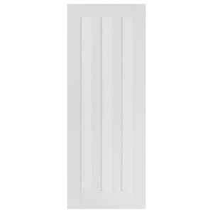 LPD Internal Idaho 3 Panel Primed White Solid Core Door - 838 x 1981mm Price Comparisons | Compare The Build