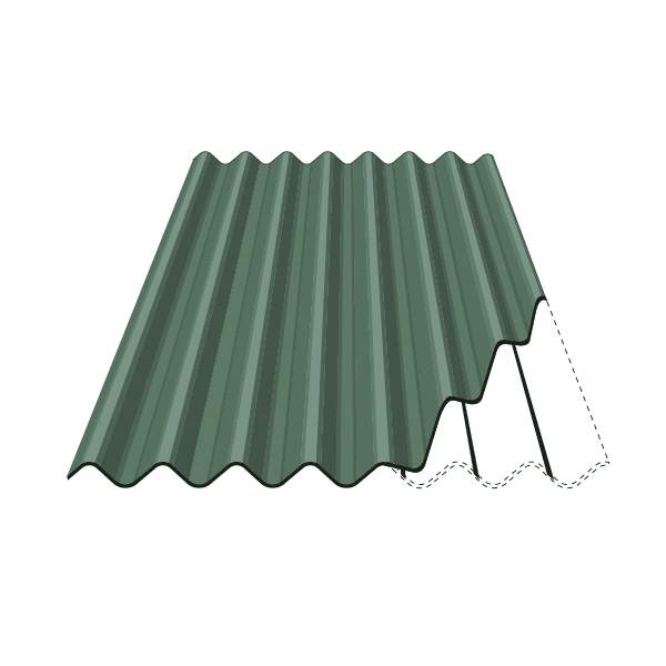 Eternit Profile 6&#39;&#39; Fibre Cement Roof Sheet in Sherwood - 2600mm MAP62600P-SHW Price Comparisons | Compare The Build