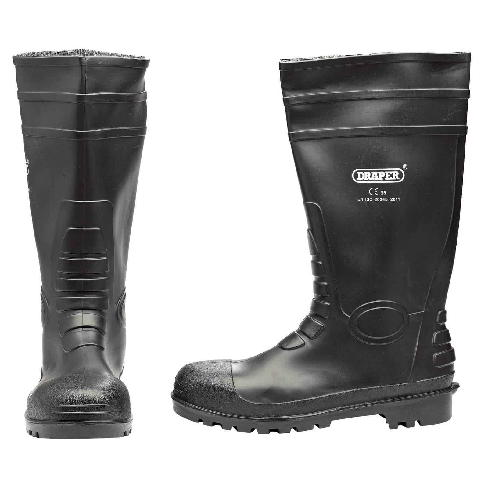 Draper Safety Wellington Boots Black Size 10 Price Comparisons | Compare The Build