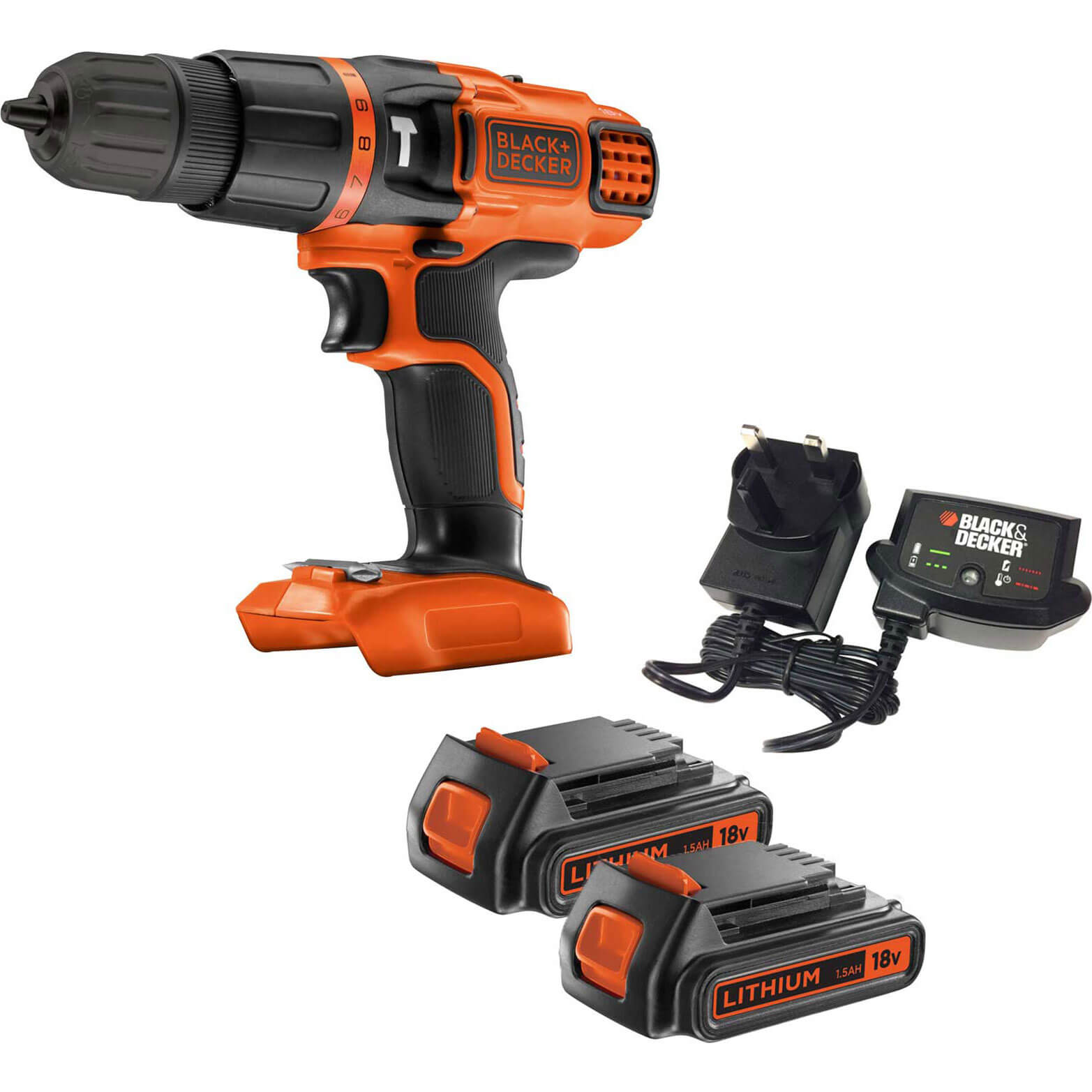 Black and Decker BDCH188 18v Cordless Combi Drill 2 x 1.5ah Li-ion Charger No Case Price Comparisons | Compare The Build