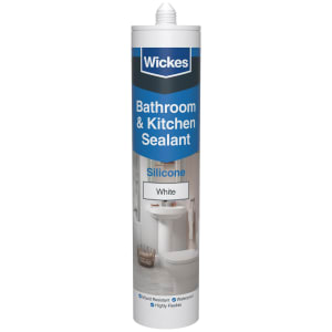 Wickes White Kitchen & Bathroom Silicone Sealant - 300ml Price Comparisons | Compare The Build