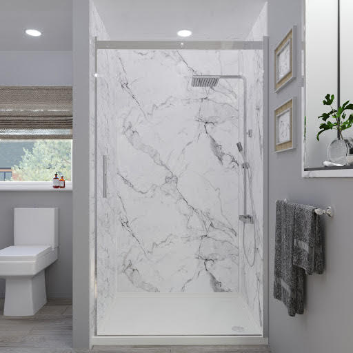 Multipanel Linda Barker Calacatta Marble 1200mm, 1800mm & 1200mm Sides - Solution for Alcove Installations (3 walls) Price Comparisons | Compare The Build