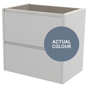 Duarti By Calypso Beaufort 600mm Slimline 2 Drawer Wall Hung Vanity Unit - Bermuda Blue Price Comparisons | Compare The Build