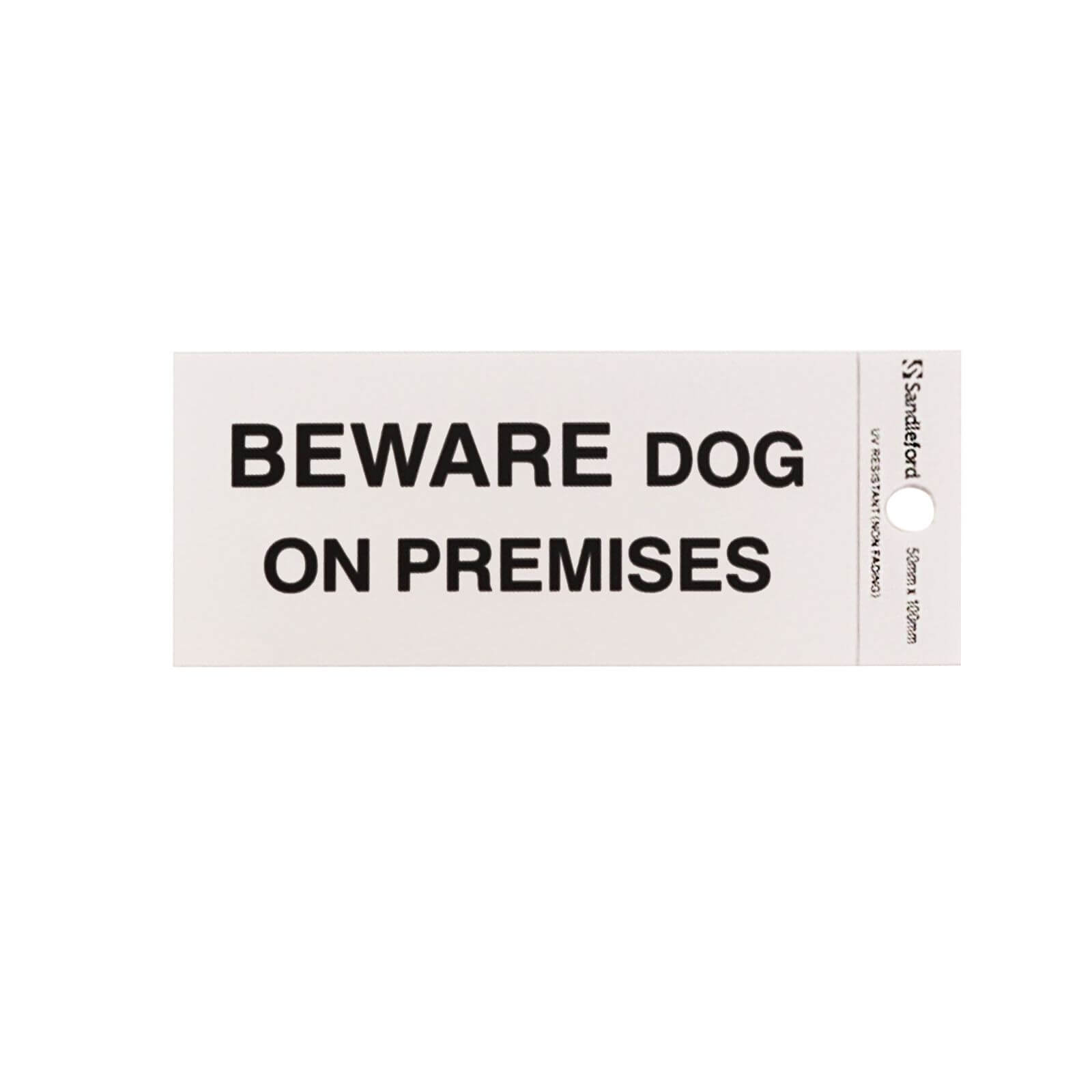 Self Adhesive Beware Dog On Premises Sign - 100 x 50mm Price Comparisons | Compare The Build