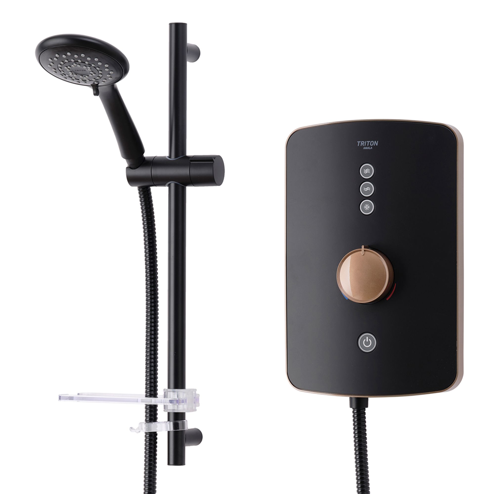 Triton Amala Black Brushed Copper Effect Manual Electric Shower, 8.5Kw Price Comparisons | Compare The Build
