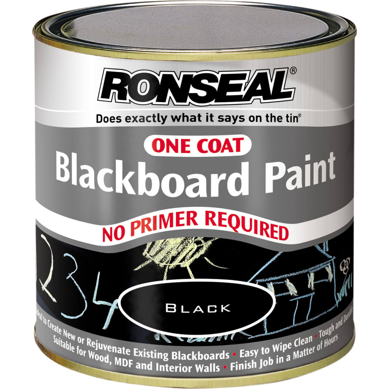 Ronseal One Coat Blackboard Paint 250ml Price Comparisons | Compare The Build